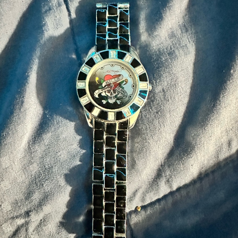 Ed Hardy + Schwartzki Crystal -Love Kills Slowly preloved